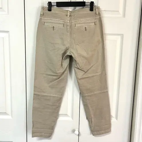 prAna Prebble Gray Tan Janessa Organic Essential Crop Fit Outdoor Pants Size 4