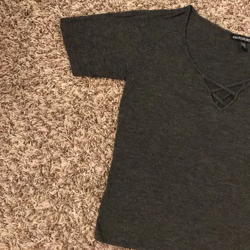 American Dream criss cross v-neck t-shirt