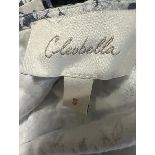 Cleobella REVOLVE Floral Tie Front Top Puff Sleeve V Neck Ruffle Trim SIZE S