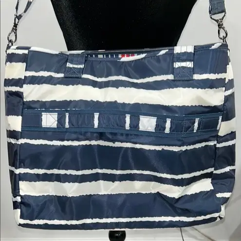 Lug Blue and White Quilted Crossbody/Tote Bag