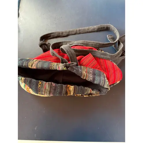 Unlisted Granola Girl Rainbow Earth Hippie Backpack Festival Boho Woven Artsy Wanderlust