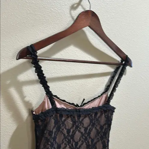 NWT Commense Size Small Lace Patchwork Cami Midi Dress Black