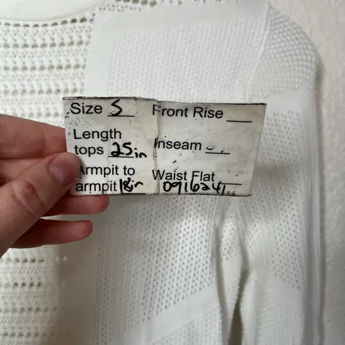 Torn By Ronny Kobo White Knit Sweater Top Size S