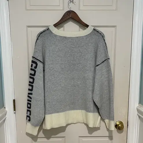 Vintage Havana NWOT “Good Vibes” Oversized Sweater Size Small