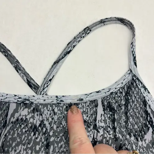 Beyond Yoga Snake Print Womens SZ Small Grey Gray Sports Bra Athletic *TINY FLAW