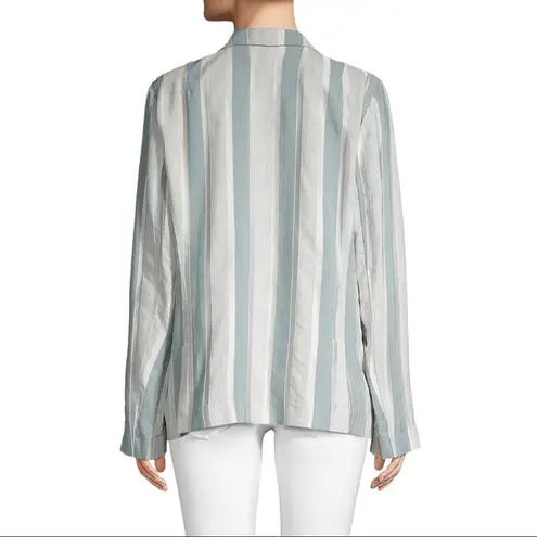 Lafayette 148 NY Vangie Vertical Striped Two Button Blazer Jacket Size 2 Job