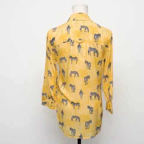 L'Agence | Camille Zebra Print Button Front Shirt