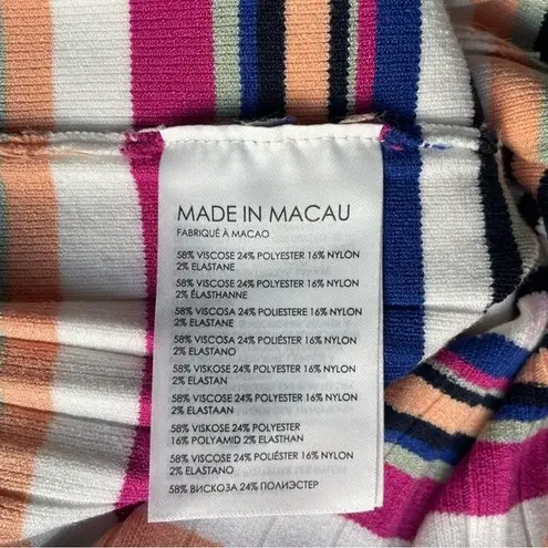 Club Monaco NWT Dress Summer Stripes Rib Knit Midi Tank Dress Women’s Size Large