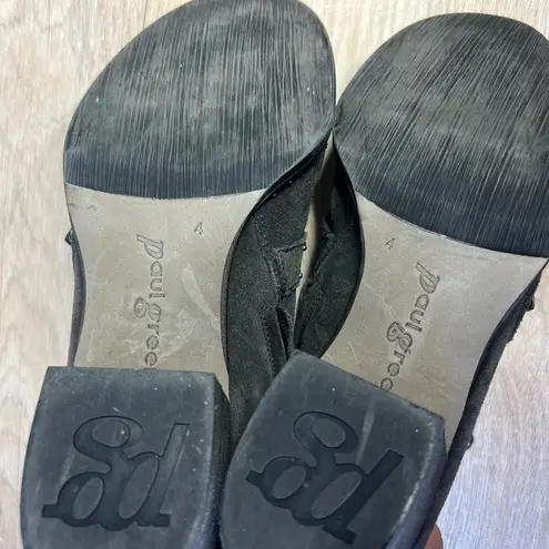 Paul Green Soho Moto Studded Triple Strap Buckle Suede Ankle Boot Booties 6.5