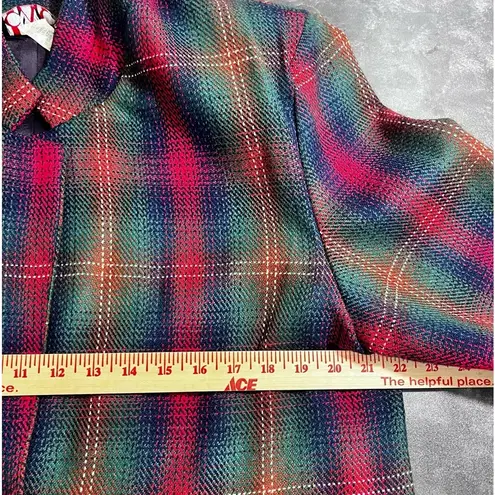 C & C Vintage Blazer Wool Blend Warm Christmas Cabin Lined Size 14