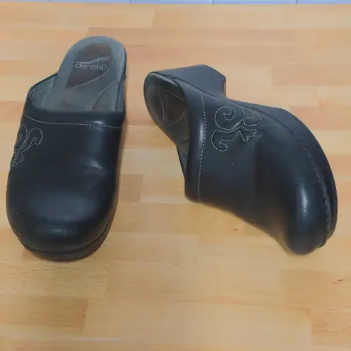 Dansko Embroidered 9821020200 Black Women's Clogs Size EU 41
