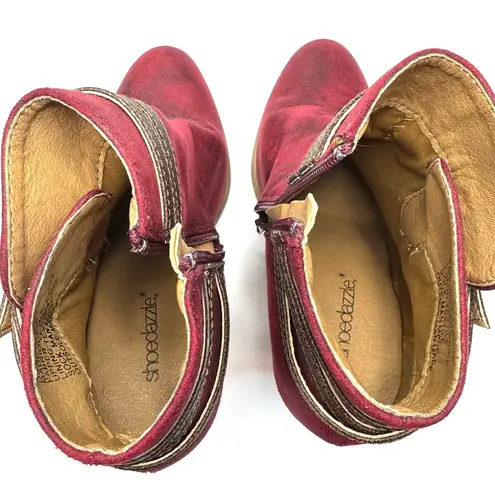 ShoeDazzle SASHANNA Bootie in Burgundy 8.5 Red