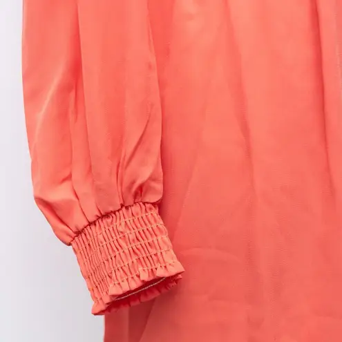 Krisa . Turtleneck Smocked dress.