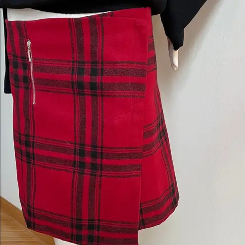Katherine Barclay Red and Black Plaid Mini Skirt