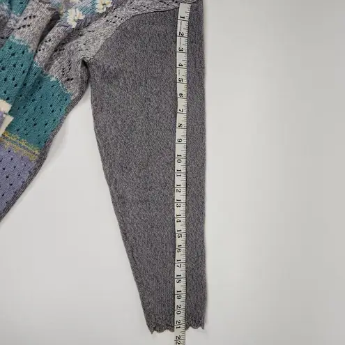 Jantzen Vintage Floral Eyelet Hand Embroidered Sweater Women’s Size XL Cottage