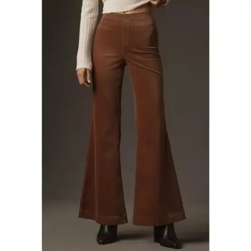 Pilcro NWT  Brown Velvet Pull-On Mid-Rise Retro Flare Jeans Pants Women's Size 27