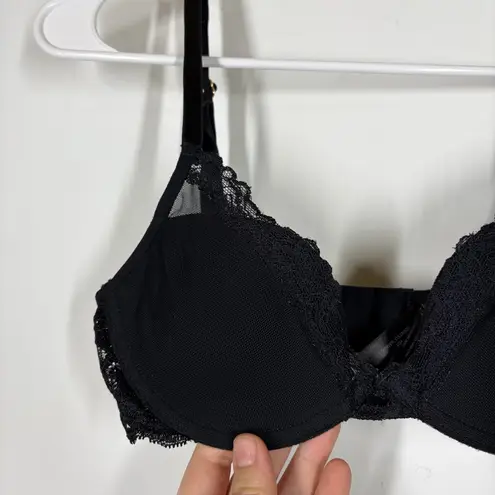 Pepper Lightly Lined Underwire Bra Size 34A Black