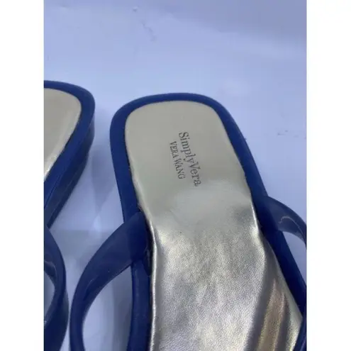 Simply Vera, Vera Wang Simply Vera Vera Wang Blue Gold Sandals Size Us
