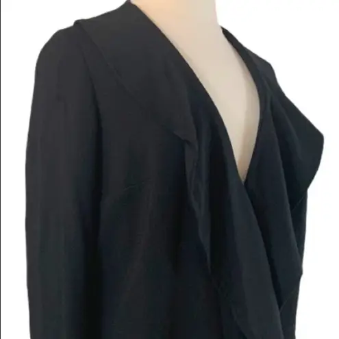 Christopher & Banks Ruffle Front Black Blazer Long Sleeve Women's Size 1X Plus