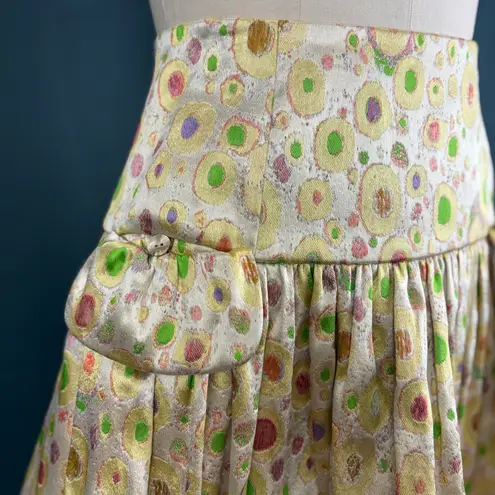 Bill Blass Vintage Y2K Polka Dot Jacquard Skirt