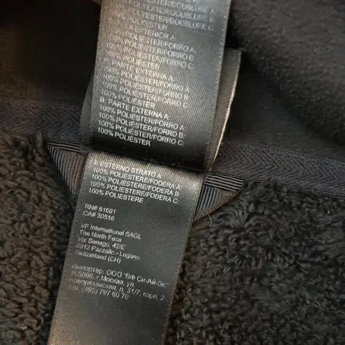 The North Face  Womens Black Pile Sherpa Fleece Jacket Full Zip Size M