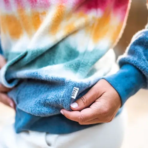 Feat Womens BlanketBlend Hoodie Sunset Lover Sz XS NWT Blue