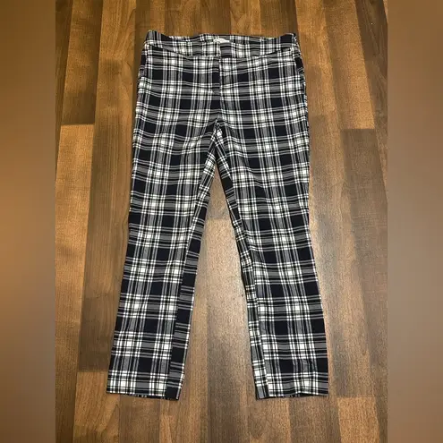 Black and White Straight Leg Plaid Jumpsuit Size 14
