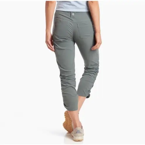 Kuhl Trekr Convertible Pants Pine Ruched Straight Ankle Women's Size 10 Long