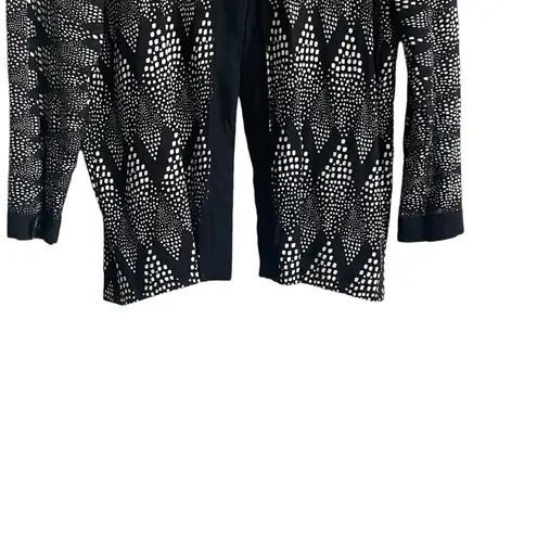 Cable & Gauge Women Cardigan L Black Crew Neck 3/4 Sleeve 3 Large Button Closure