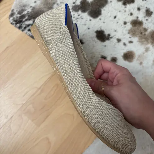 Rothy's ROTHY’S The Flat in Light Gold Metallic women's Size 8 NWOT