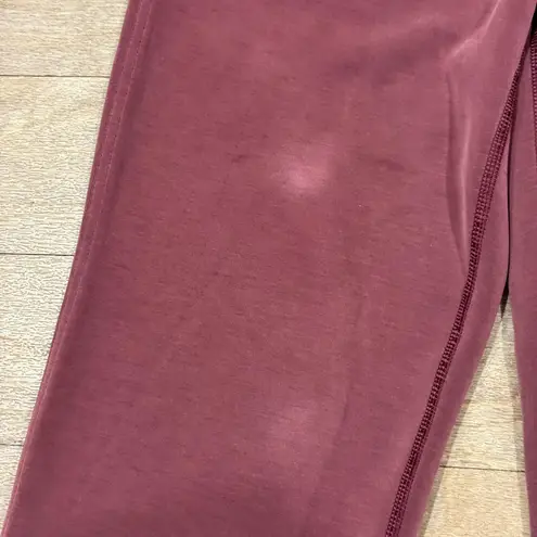 Lululemon  Brushed Softsteam Split Hem High Rise Pant Size 4 Red Merlot