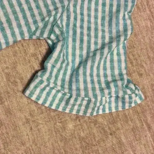 XL 1X 2X Aqua/teal cheers boutique CHECKERED top babydoll OVERSIZED Blue