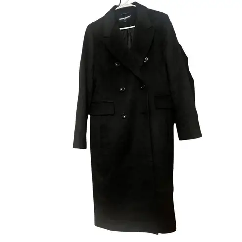 Karl Lagerfeld Women's Coat Black Wool Large