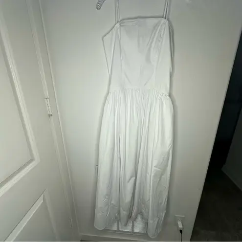 Madewell  Poplin Seamed Maxi Dress in White Size: 4, NWT