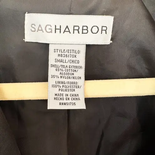 Sag Harbor Vintage Black Trench Coat Small