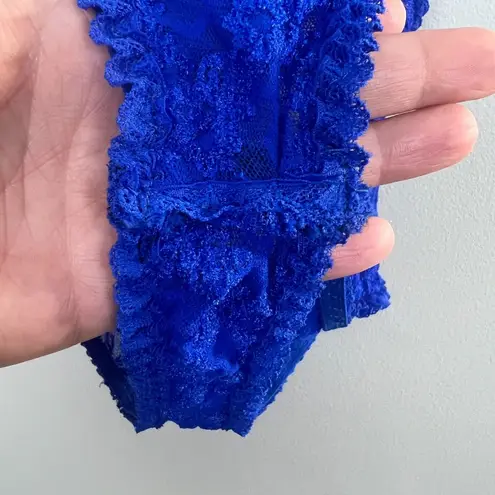 Vintage Andrea Kristoff Escante Lace Teddy M Blue Halter Cutout Sexy Size M
