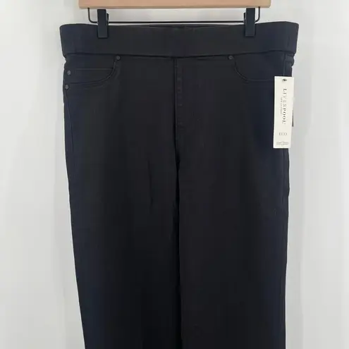 Liverpool Eco Pull On Pants Size 12/31 NWT Black Rinse Stretch Denim Cotton