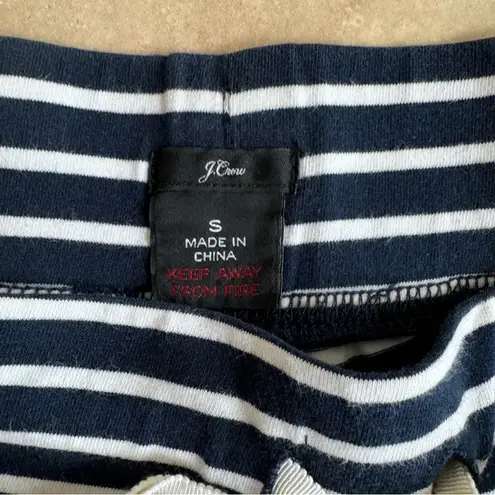 J.Crew  Navy Blue Stripe Long Sleeve Button Top Pajama Set Womens Size S Lounge