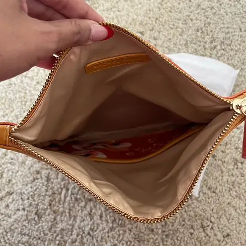 Rachel Pally Floral Canvas Reversible Clutch Handbag New FabFitFun $60- Warm