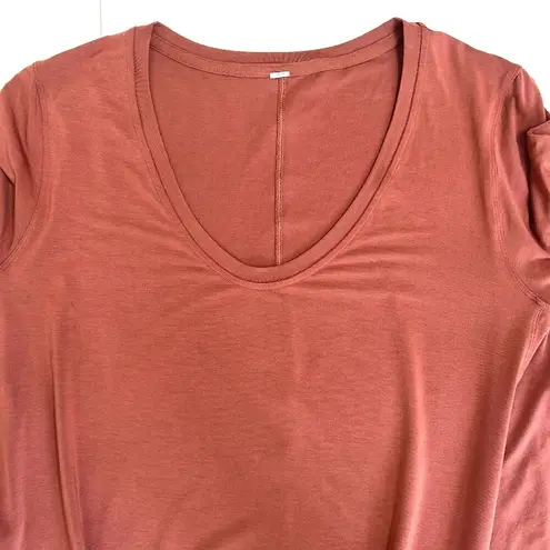 Lululemon  Up For Down Time Long Sleeve Shirt in Terracotta Rust Size XL