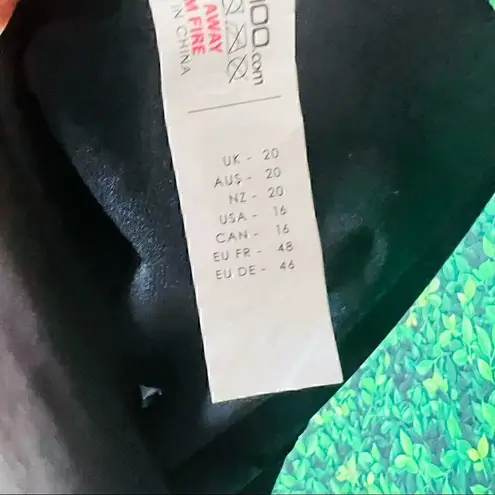 One Piece Swimsuit plus size black 2X Black