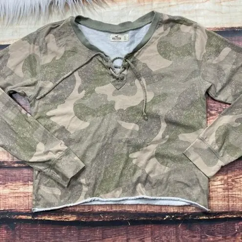 Hollister $5 SALE!  Camo Long Sleeve Crop Top Camouflage