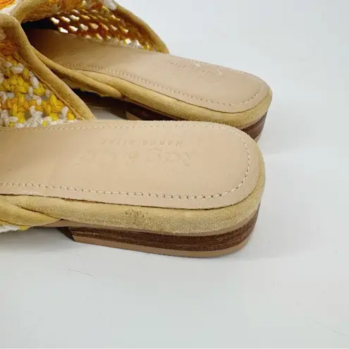 Rag N Co Mariana Woven Flat Mules With Tassels New US 8 Yellow