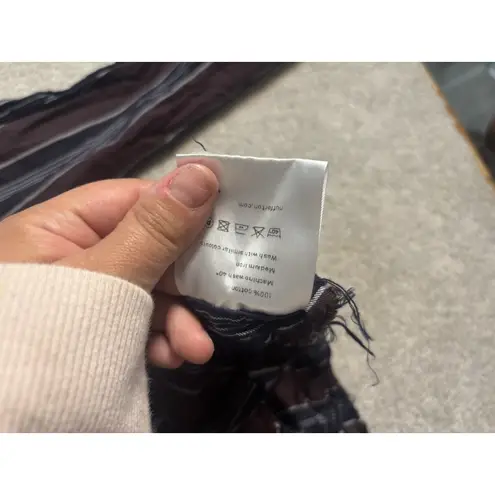 nufferton striped pajamas top small frayed hem Unisex