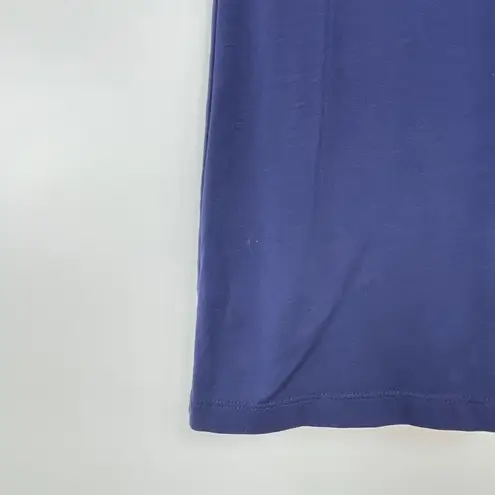 Tori Richard Womens Navy Blue Embroidered Bell Sleeve Tunic Boho Dress Size XS - Image 5