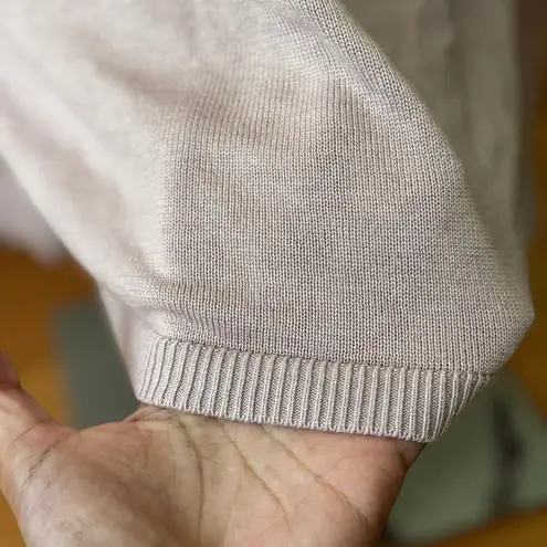 Lululemon Bring It Backbend Sweater Porcelain Pink Cashmere P2P 21” Sz 4 FLAWED