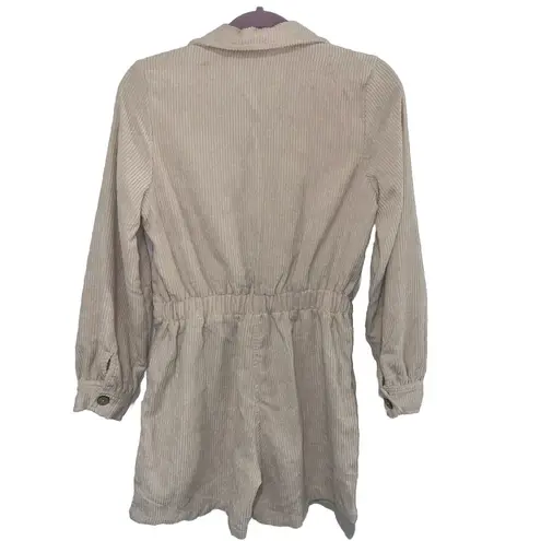 Vestique Taylor Cream Woven Corduroy Romper Size Small NWTS