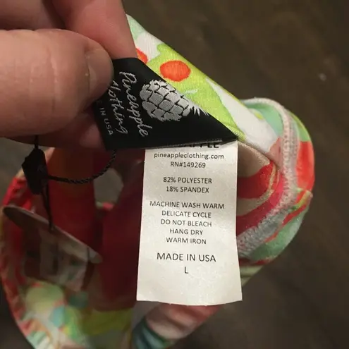 Pineapple clothing colorful racer back sports bra Pink Size L