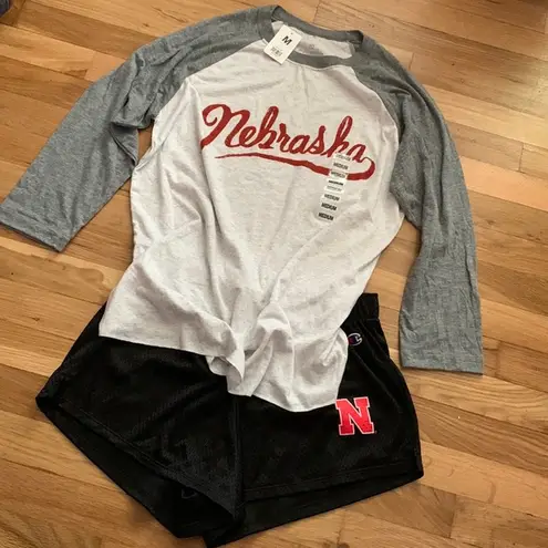 🌽 Nebraska 3/4 jersey and mesh shorts🌽 Size M