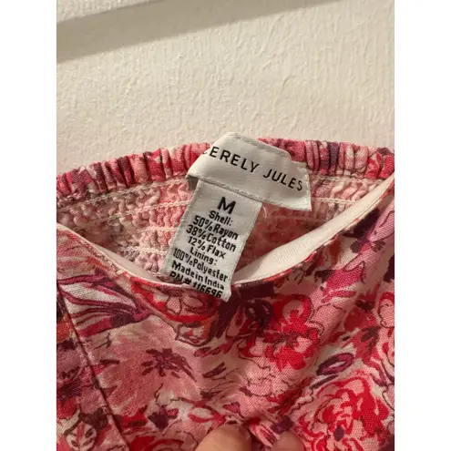 Sincerely Jules Linen Blend Floral Summer Mini Dress